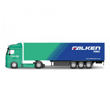 1:43 Street Fire Haulers With Trailer - M-B Actros Gigaspace Falken