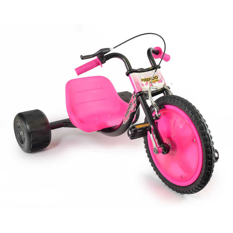 Flashing Fire Hog Trike Pink With New Flashing Wheels