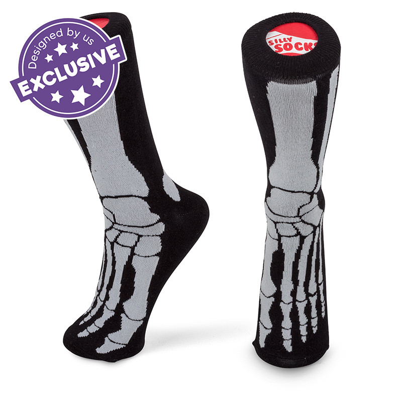 Silly Socks - Skeleton (Size 5-11)