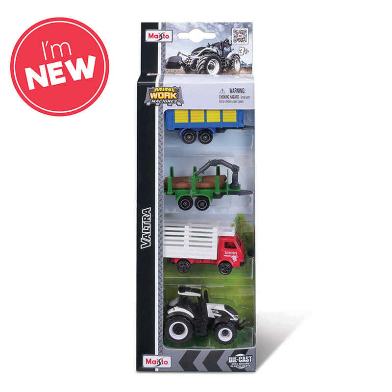Mini Working Machines - 4 Pack Of Tractors. Valtra