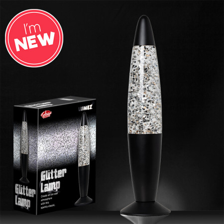 Lumez Glitter Lamp - Silver / Black