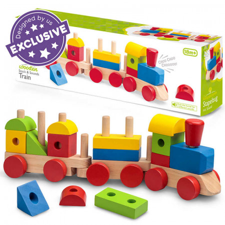 Wooden Stack 'N' Sounds Train