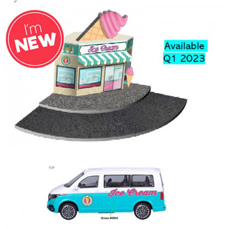 1:43 Street Fire Bburago City Ice Cream Shop Incl. 1 Car