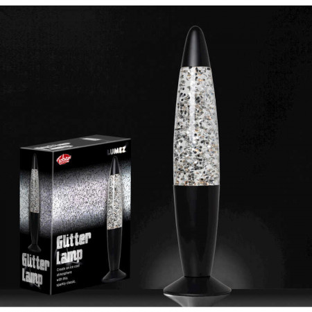 Lumez Glitter Lamp - Silver / Black