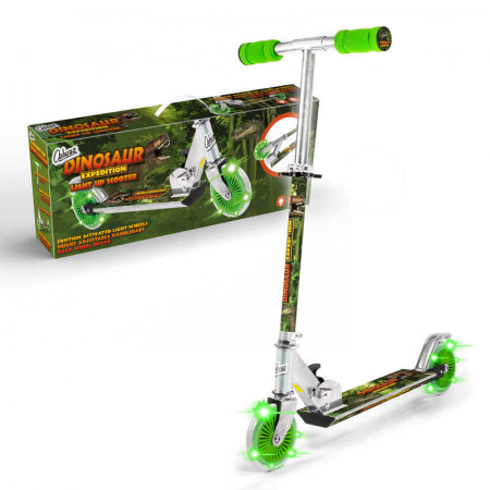 Dinosaur Scooter With 2 Light Up Wheels Mail Boxed