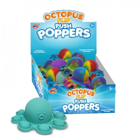 Large Push Popper Flip Octopus