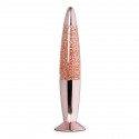 13 Inch Rose Gold Plating Base Pink Gold Glitter Clear Water Lamp